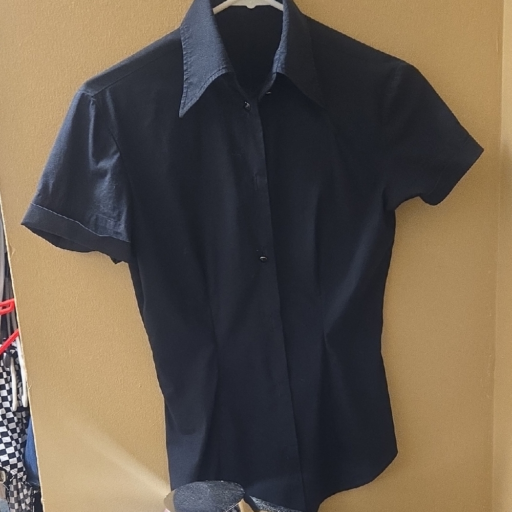 Versace Blue Casual Button Down Shirt